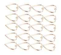 PartyKindom 20 Pièces Accessoires Pendentif Coeur En Forme De Lunette Coeur Bijoux Décoration Du Cœur Petit Charme Lunettes Valentin Adultes Pendentif Collier Formes Pour Mariage Alliage Doré