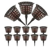 PartyKindom 20 Pièces Boîte D’Engrais pour Bonsaï avec Couvercle, Taille S | Maille Intégrée, Piquet Inclus, Entretien Simplifié, pour Jeunes Plants et Orchidées