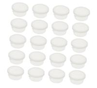 PartyKindom 20 pièces Boîtes de Rangement Plastique Transparentes pour Pâte à Modeler Lot de Boîtes de Stockage Étanches pour Plasticine et Argile Organiseur Pratique