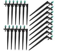 PartyKindom 20 pièces Buse Pulvérisation Réglable pour Arrosage Pelouse Jardin Potager Irrigation Micro Brumisation avec Piquet Installation Facile