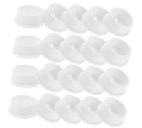 PartyKindom 20 pièces Cache Câble Caoutchouc Blanc pour Bureau Protection Poussière Kit pour Gestion et Organisation des Câbles Électriques