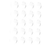 PartyKindom 20 pièces Ébauches Porte-clés Acrylique Rondes Transparentes pour Bricolage et Décoration DIY