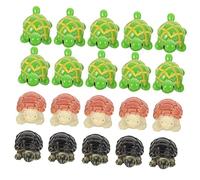 PartyKindom 20 pièces Lot de Figurines Miniatures Tortues Résine Colorée Décor Micro Paysage pour Jardin Aquarium et Bonsai Ornements Stables et Amusants pour Adultes