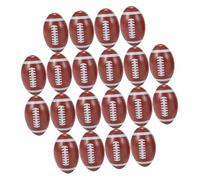 PartyKindom 20 Pièces Perles bois Rugby perles de sport pour bracelets perle d'espacement de charme de sport champ football doux perles lâches collier entretoise perle arbre de lotus Brown