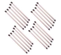 PartyKindom 20 pièces Pinceaux Maquillage Double Ended Rose Or Brosse Fard Paupières Douce pour Yeux et Nez Outils Cosmétiques