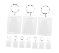 PartyKindom 20 pièces Porte Clés Photo Acrylique Transparent Cadres Rectangles pour Photos Parfaits pour Projets DIY et Souvenirs Personnels
