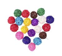PartyKindom 20 pièces Rotin Colorées pour Décoration Suspendue Mariage Fête Noël Jardin DIY