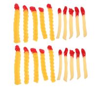 PartyKindom 20 Pièces Simulation Fast Food French Fries Ornaments with Sauce Lifelike Artificial Food Decoration for Pretend Play and Restaurant Display