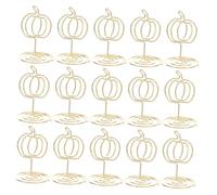 PartyKindom 20 Pièces Support Cartes Nom Métal Porte-Noms Citrouille pour Table Automne Support Numéros de Table Robuste pour Thanksgiving Décorations Festives