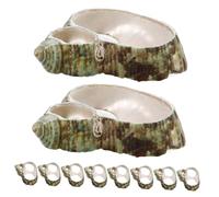 PartyKindom 20 pièces Tranches de Coquillages Conque Naturelles pour Bricolage Bijoux Accessoires Mode Décoration Mariage Thème Océan