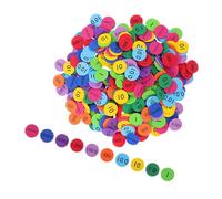 PartyKindom 200 Pièces Jeu De Réflexion Disques De Valeurs De Position Mathématiques Fournitures Mathématiques Élémentaires Compteurs Mathématiques pour Enfants Nombres Placer des Disques Eva