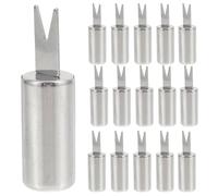 PartyKindom 20pièces Acier Inoxydable Porte-maïs Réutilisables Brochettes Barbecue Pratiques pour Épis de Maïs et Fruits Poignée Antidérapante pour Bbq Camping ou Utilisation Maison