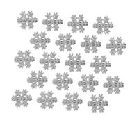 PartyKindom 20pièces Barrettes Flocons De Métal Argenté Avec Strass Pinces à Cheveux Festives Pour Hiver Et Noël Accessoires Cheveux Pour Femmes