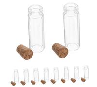 PartyKindom 24 Pièces Flacons Verre avec Bouchon Liège Petits Pots avec Couvercles Mini Bouteilles Verre pour Loisirs Manuels Et Décoration