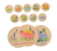 PartyKindom 24 Pièces Jeu de Mémoire Bois pour Garçon Fille Jeu Éducatif Apprentissage Précoce Améliore Concentration Compétences Observation