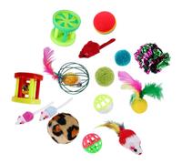 PartyKindom 24pièces Jouet pour Chat Interactif à Gratter Donner des De Pied Jou Mâcher pour Chaton Et Chat