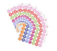 PartyKindom 25 feuilles Étiquettes Adhésives Réutilisables pour Vêtements Chaussures Chapeaux Autocollants pour Identification Facile