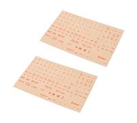 PartyKindom 2feuilles Lot de Autocollants pour Clavier Ordinateur Et Portable Anglais Résistant à Usure Et Facile à Appliquer