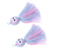 PartyKindom 2pcs Yarn Ball Toys Chat Interactive Chaton Band De Remplacement Têtes De Teaser Soft Teaser to to Cats to Mord and Gratter Favorise l'exercice Et Le Temps De Jeu Amusant