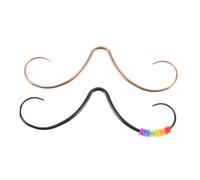 PartyKindom 2pièces Anneau De Nez Moustache Et Anneaux De Septum Acier Pour Piercing De Nez Lot De Bijoux De Amusants