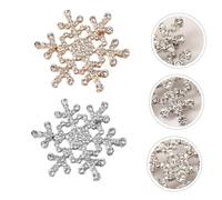 PartyKindom 2pièces Broche Forme de Flocon Décoration de Corsage Élégante pour Vêtements de Fête et Accessoires de Tenue