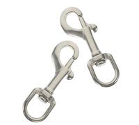 PartyKindom 2Pièces Crochet Pivotant Inoxydable de sous Marin Corrosion Flexibilité à Degrés pour Chiens et Animaux de Compagnie