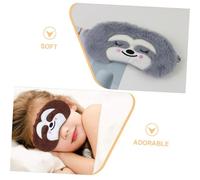 PartyKindom 2pièces De Sommeil Pour Garçon Fille Peluche Bandeau Occultant Pour Voyages Maison Bureau Cache-yeux Et