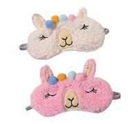 PartyKindom 2pièces Masque De Sommeil Peluche Lot Pour Dormir Confortable Bandeau Pour Yeux Sans Pression Pour Maison Voyage Hôtel Train Avion Voiture Camping