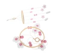 PartyKindom 2pièces Mobiles De Lit Pour Garçon Fille Cloche De Lit Motif Floral à Pompons Décoration De Chambre Garçon Fille Jouet à Suspendre Pour Berceau Mobiles Pour Chambre