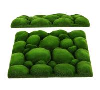 PartyKindom 2pièces Mur De Mousse Artificielle Panneau Mural Décoratif Mousse Décoration Murale Artificielle Coussin De Fausse Accessoire De Micro- Pour Intérieur