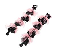 PartyKindom 2pièces Perruque Princesse Avec Nœuds Extensions Queue De Cheval Pour Filles Jeu Déguisement Halloween Cosplay Jouets Filles