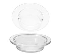 PartyKindom 2pièces Plat Chauffe-Cire Verre Transparent Plat Chauffe-Cire pour Lampe à Parfum Verre pour Cire Fondue Facile à Nettoyer