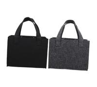 PartyKindom 2pièces Pochette à Vin Portable Feutre avec Compartiments Étui De Transport Léger Et Séparateur Pochette Cadeau Pratique pour Bouteilles De Vin Noir Et Gris