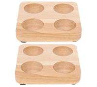 PartyKindom 2pièces Porte-œufs Bois De Organisateur Pratique Pour Rangement Des Œufs Support De Conservation Pour Cuisine Et Réfrigérateur Design Stable Et Réutilisable
