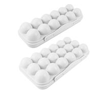 PartyKindom 2pièces Support Oeufs Pour Réfrigérateur Boîte De Rangement Pour Œufs Plateau à Œufs Simple Conteneur à Verrouillable Antichoc Avec Couvercle