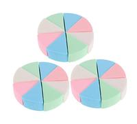 PartyKindom 3 ensembles Éponge de Maquillage Colorée de Réutilisables Éponge à Fond de Teint Douce et Sûre Utilisation Quotidienne Lavable Cosmétiques