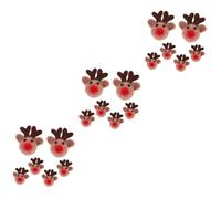 PartyKindom 3 Ensembles Têtes D'élan pour Le Bricolage Décoration De Noel Decor Noel Casse-Noix Cotillons De Noël Ornement De Têtes D'élan Jolies Têtes D'élan À Faire Soi-même 6 Pièces * 3