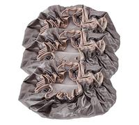 PartyKindom 3 pièces Bonnet de Étanche Double Couche Chapeaux de Bain et Réutilisables pour Cheveux Longs Curls et Tresses pour Spa Maison