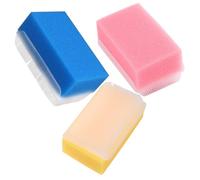 PartyKindom 3 pièces Brosse de Bain Sensorielle Éponge Ultra Douce pour Massage et Nettoyage Rose Bleu Jaune