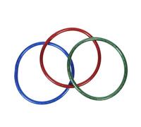 PartyKindom 3 Pièces Cerceau coloré Cerceau de Couleur pour Les Enfants Équipement de Gymnase pour Chiens Jeux de fête pour Enfants Anneaux Cercle d'exercice Plastique