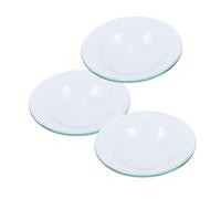 PartyKindom 3 pièces Coupelle Verre Transparent pour Huile Essentielle Plat Rond pour Réchauffeur de Cire Accessoire de Remplacement pour Diffuseur Aromathérapie Compatible avec Bougies