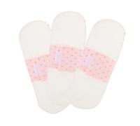 PartyKindom 3 Pièces Doublure de serviette hygiénique lourd période tampon adulte protège-slips pour femmes Pads féminins réutilisables serviettes menstruelles féminines pur coton blanche