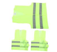 PartyKindom 3 pièces Gilet de Sécurité Réfléchissant Vert Fluorescent pour Cyclisme et Course Haute Visibilité et Confort Veste de Sécurité pour Conducteurs et Travailleurs