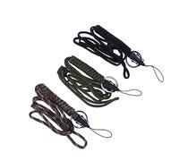 PartyKindom 3 pièces Lanière Tressée Multifonction Résistante pour Téléphone et Clé Corde Parachute Ajustable avec Métallique Étanche pour Badge Appareil Photo Activités Couleur Aléatoire