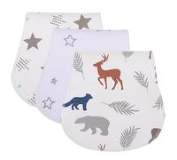 PartyKindom 3 Pièces Lingettes de Bain Garçon Fille Coton Absorbant Serviettes à Lait Protection Épaules Lavables et Réutilisables pour Garçon Fille