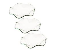 PartyKindom 3 Pièces Plat D'huiles Essentielles Plus Chaud Chauffage Chaleur La Cire Plaque Parfum Lampe à Cire Fondue Diffuseur D'huile Bol Chauffe-Bougie Brûleur Plateau Un Verre Transparent