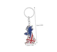 PartyKindom 3 Pièces Porte Clés Carte Uni Solide Aux Rayures Accessoire Souvenir Thématique Uk pour Organisation Facile des Clés pour Fêtes Nationales