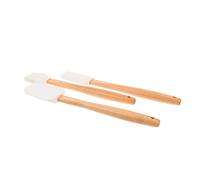 PartyKindom 3 pièces Spatules Silicone Set avec Manche Ustensiles Pâtisserie Confortables pour Crème et Pâte Résistantes Chaleur Légères et Faciles à Ranger