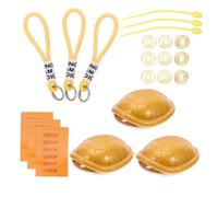 PartyKindom 3 Pièces Vintage Chinese Divination Turtle Shell Set Feng Shui I Ching for Health Wealth Home Decor with Natural Texture and Eastern