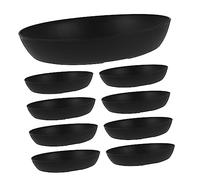 PartyKindom 30pièces Plateau Égouttage Plastique pour Pot De Fleurs Lot de Plaque Créative Noir